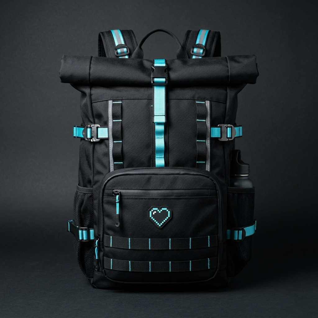 Mochila Techwear Pixel Heart